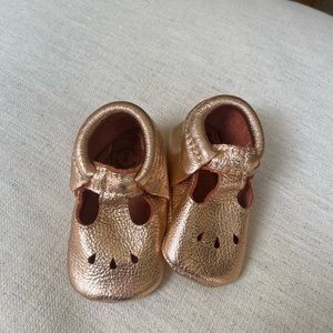 Freshly picked rose gold moccasins